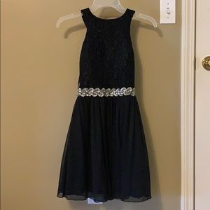 Black Sparkly Lace and Tulle Dress By Xtraordinary